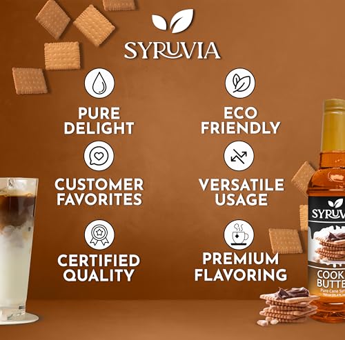 Coffee Syrup Cookie Butter Flavored Syrup for Drinks (25.4 Fl Oz)