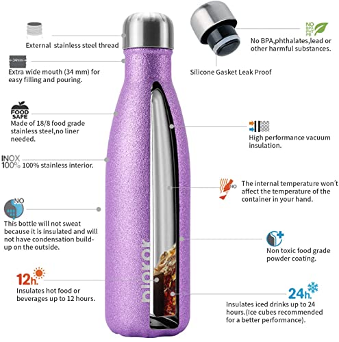 17 oz Small Insulated Water Bottle