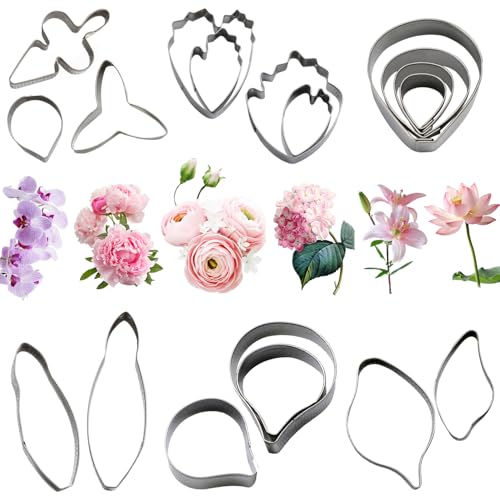 6 Set Gumpaste & Fondant Flower Cookie Cutter Set