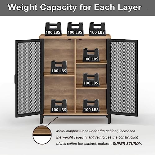Coffee Bar Cabinet with Storage for Home Kitchen