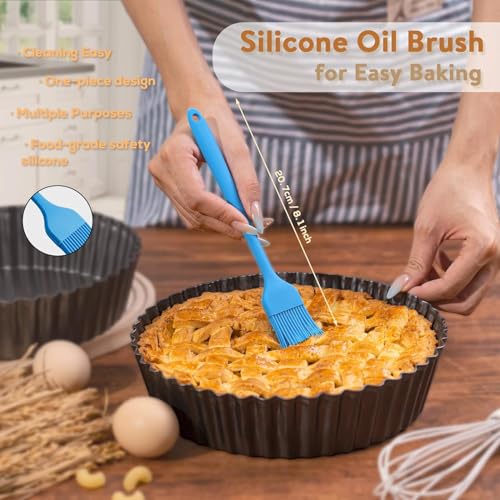 2 Pack 9.5 Inch Pie Pan with Removable Bottom for Baking Deep Quiche Dish (2 Count)