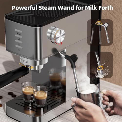 CM8032SH Essential Stainless Steel Espresso Machine with Steam Wand