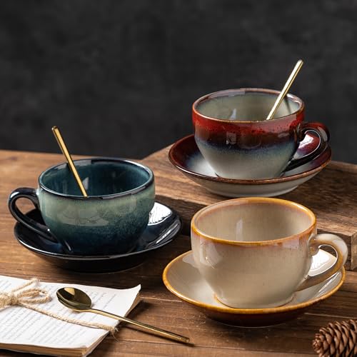 Porcelain Coffee Cup with Saucer Spoon