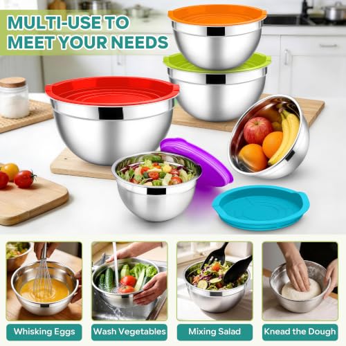 Mixing Bowls with Lids Set (5 Count)