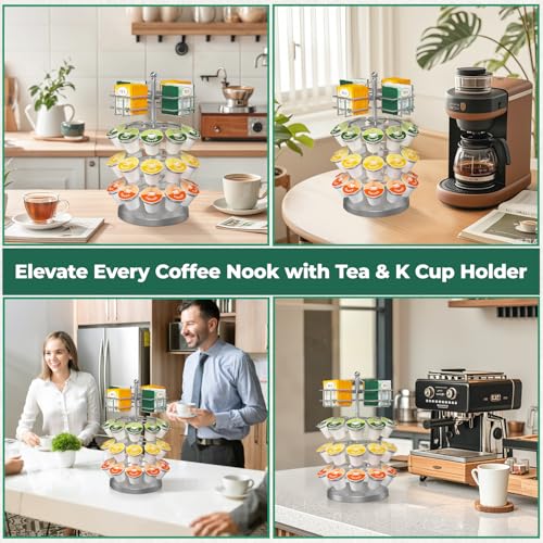 K Cup Holder Coffee Pod Organizer Carousel for Countertop