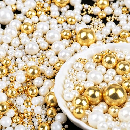 Gold White Pearl Sprinkles (4.6 Ounce)