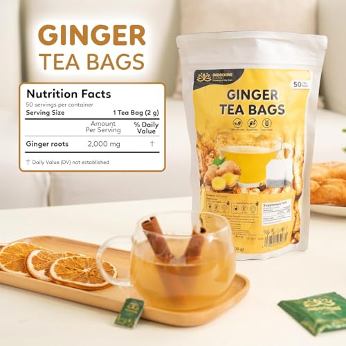 50 Ginger Tea Bags (50 Count)