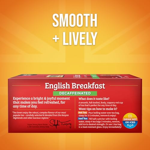 Decaffeinated English Breakfast Black Tea Bags 100 CT Box (100 Count)