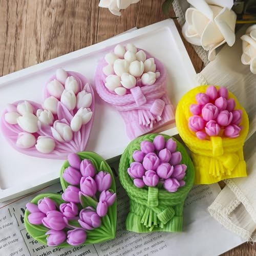 Tulip Flower Molds Flower Candle Resin Mold
