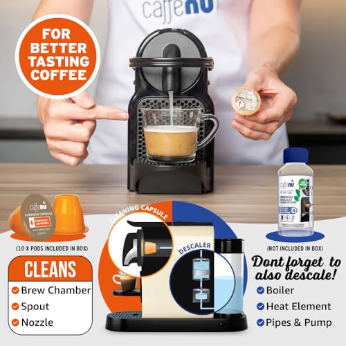 10 Pack Nespresso Original Compatible Cleaning Pods (10 Count)