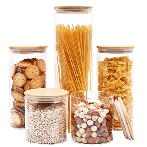 Glass Food Storage Jars (5 Count)