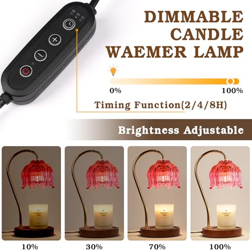 Flower Candle Warmer Lamp with Timer