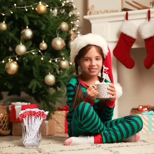 30 Pcs Christmas Drink Stirrers Christmas Socks Stir Sticks (30 Count)