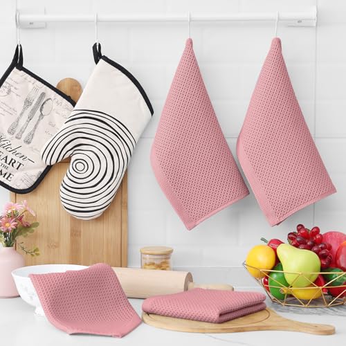 100% Cotton Waffle Weave Kitchen Dish Cloths 8 (8 Count)