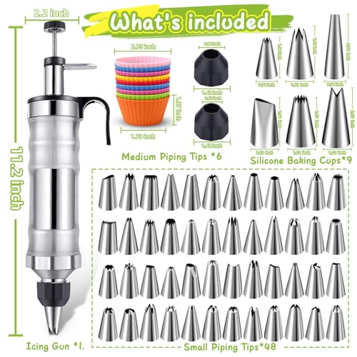 Dessert Decorating Syringe Set (66 Count)