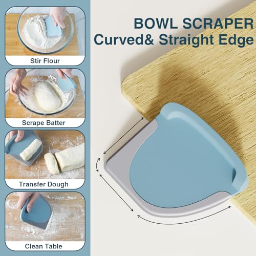 Bench Scraper Dough Scraper Bowl Pastry Scraper for Bread Cake Pizza