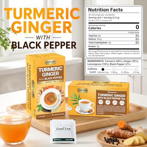 Turmeric Ginger Black Pepper Tea Bags (120 Count)