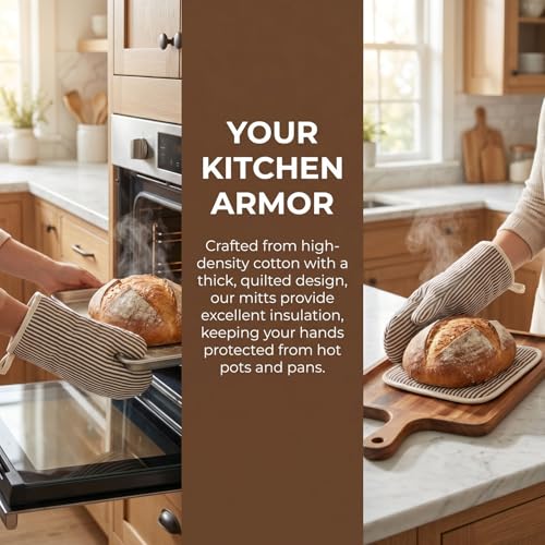 4Pcs Oven Mitts and Pot Holders (4 Count)