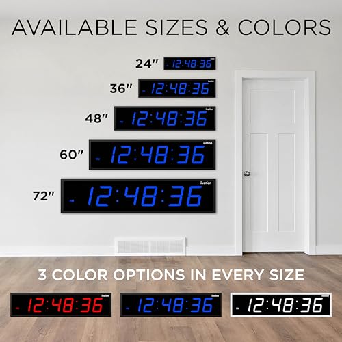Oversized Digital Wall Clock with Large LED Display & Timer