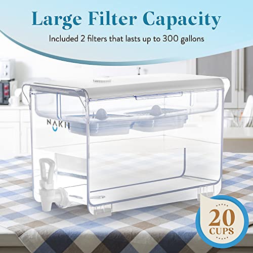 Water Filter Dispenser with 2 Filters