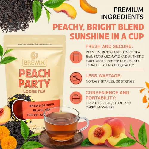 Peach Black Loose Leaf Tea (3.53 Ounce)
