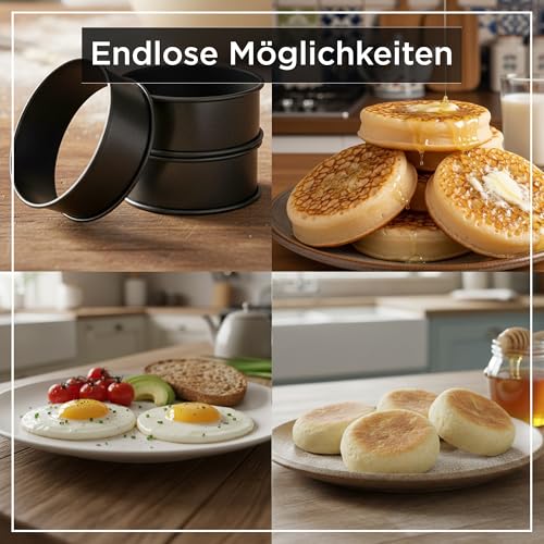 Crumpet Rings Nonstick 3.5 inch (8 Count)