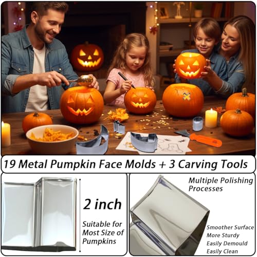 Pumpkin Carving Kit 22Pcs Tools (22 Count)
