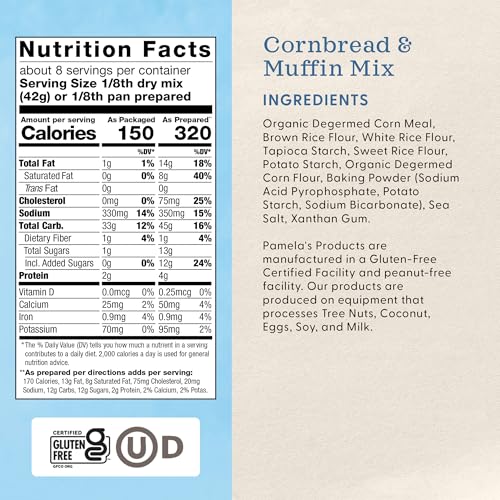 Pamela's Gluten Free Cornbread & Muffin Mix (72 Ounce)