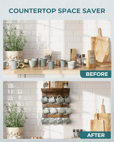 Coffee Mug Rack Wall Mounted