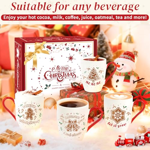 Christmas Coffee Mug Set of 4 (4 Count)