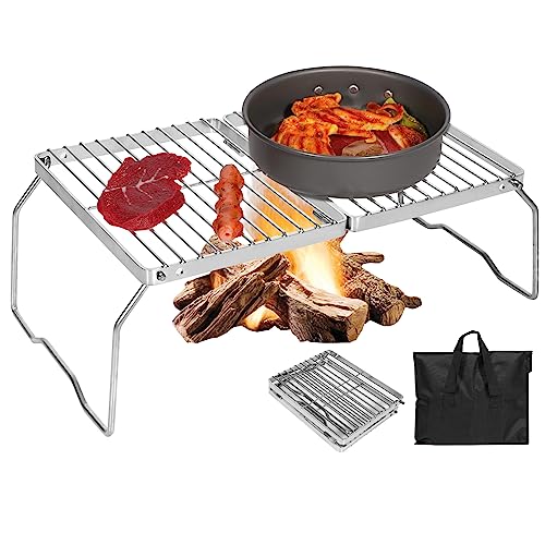 Folding Campfire Grill 304 Stainless Steel Grate