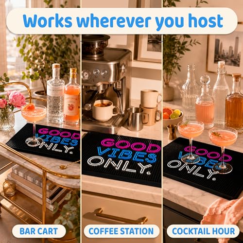 Good Vibes Only Bar Mat