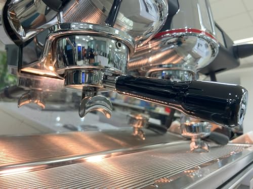 58mm Double Spout Portafilter Compatible with La Marzocco Espresso Machine Stainless Steel Espresso Portafilter with Double Shot Filter Basket Espresso Accessories