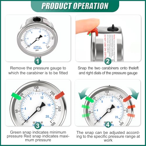 0 300PSI Stainless Steel Liquid Filled Pressure Gauge