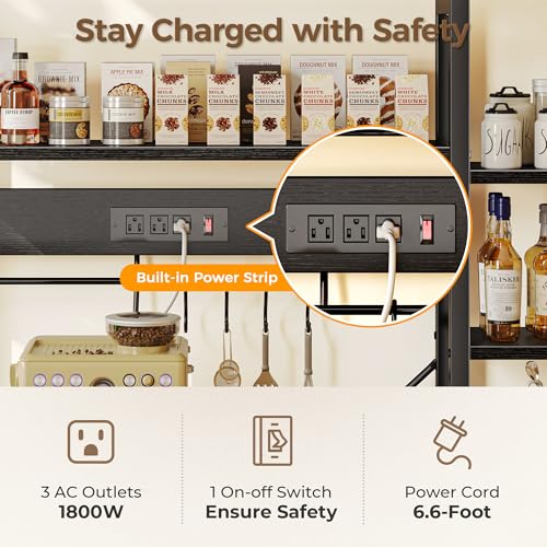 Large Bakers Rack with Power Outlets