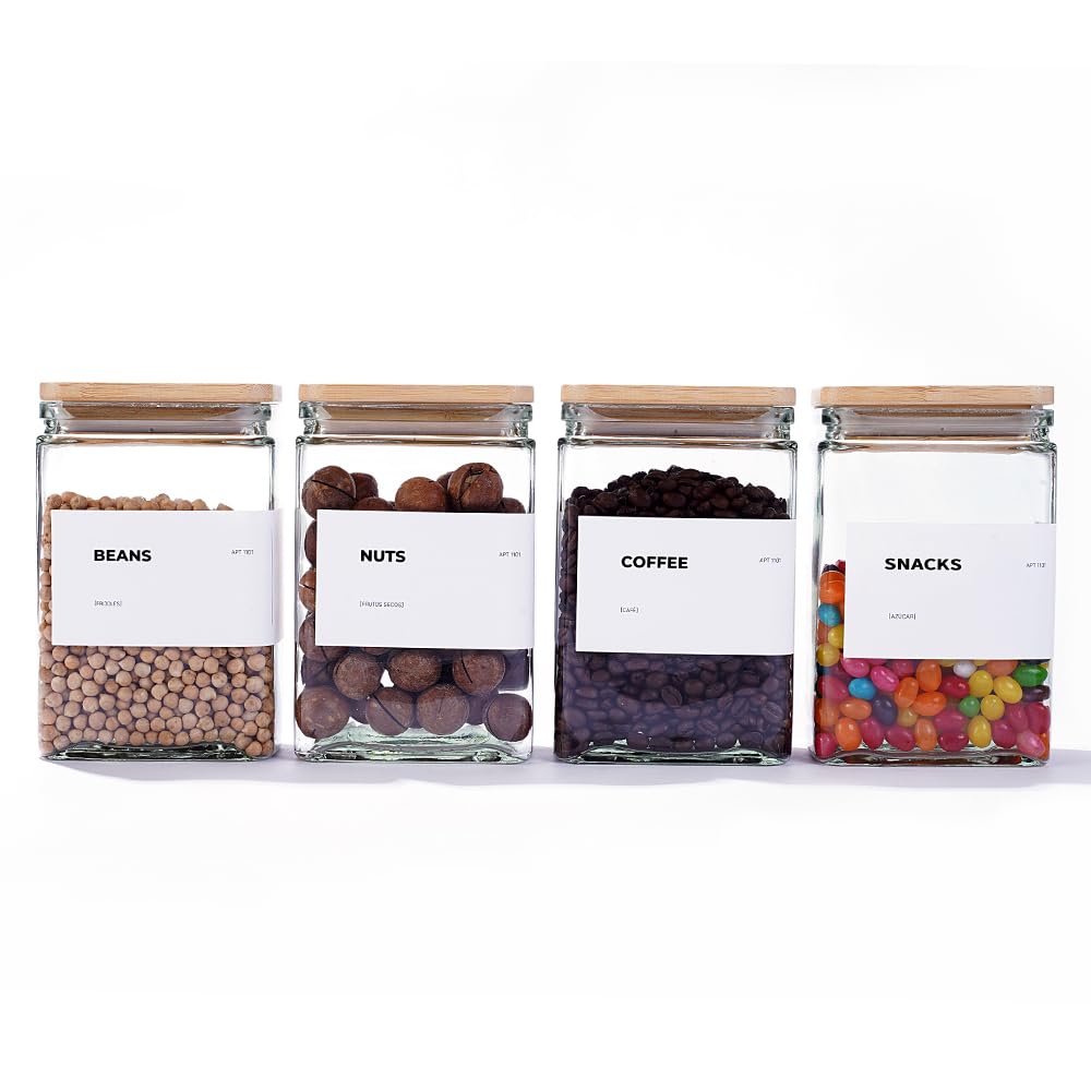 Glass Storage Jars with Bamboo Lid