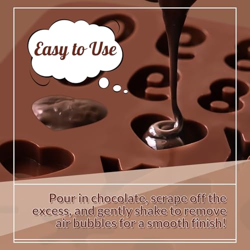 Letter Molds Silicone for Chocolate 2PCS (2 Count)