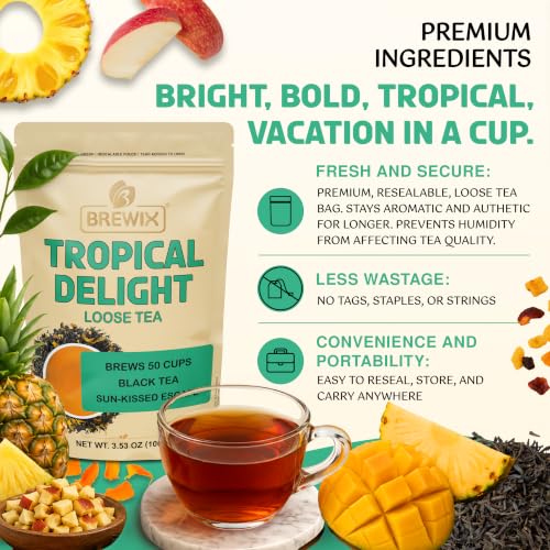 Tropical Delight Fruity Loose Tea (3.53 Ounce)