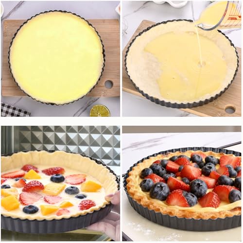 Tart Pans with Removable Bottom 10 Inch Quiche Pan