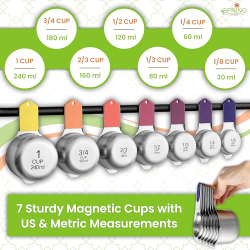 Magnetic Measuring Cups & Spoons Set of 15 (15 Count)