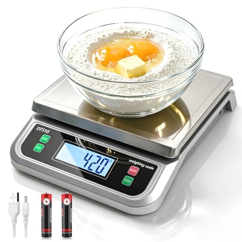 88lb Food Scale Stainless Steel with 6 Unit and Tare PCS Funtion