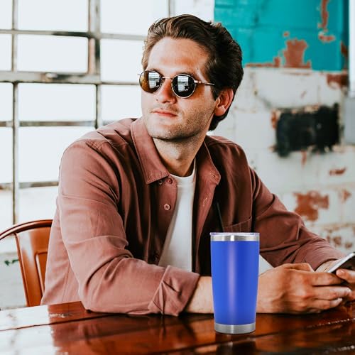20oz Tumbler Stainless Steel Tumbler Coffee Tumbler with Lid Dark Blue