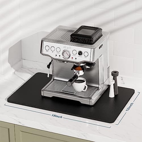 Coffee Mat 12" x 19" Coffee Bar Mats for Espresso Machine Station Accessories and Organizer