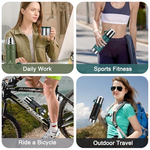 Vacuum Insulated Water Bottle Thermo Water Flask with Cup 680ml