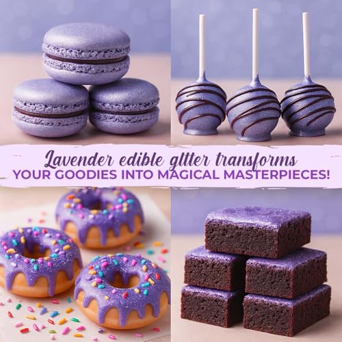 Purple Edible Glitter for Drinks 20g