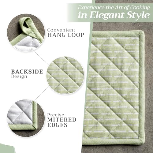 100% Cotton Oven Mitt & Pot Holder Set (2 Count)