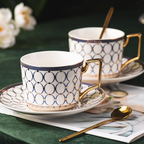 European Bone China Tea Cup Sets (12 Count)