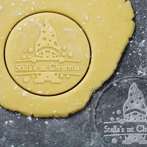 2025 Personalized Christmas Cookie Stamp Unique 3D Embossed Design Fun Tool for Baking Art