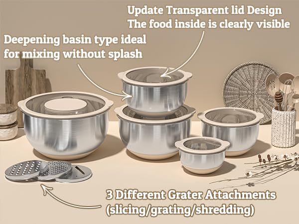 Mixing Bowles Set with Lids Set (8 Count)