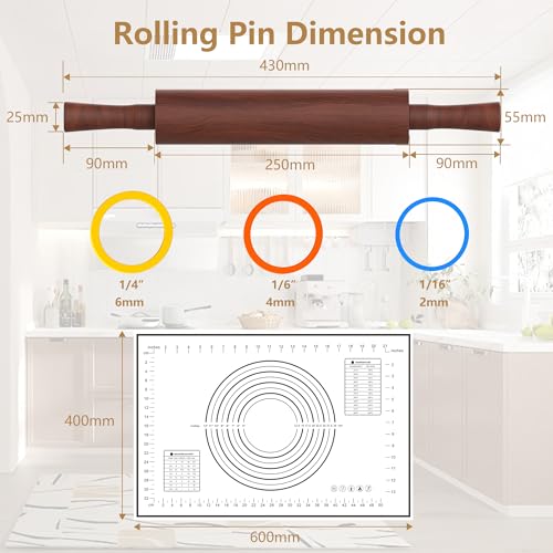 Rolling Pin with Handles (3 Count)